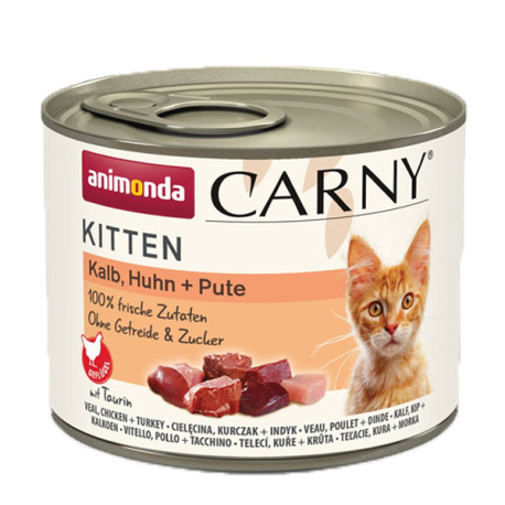 Carny Kitten - Hovädzie, teľacie a kura 200g Animonda - 1