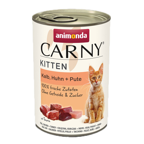 Carny Kitten - Hovädzie, teľacie a kura 200g Animonda - 1