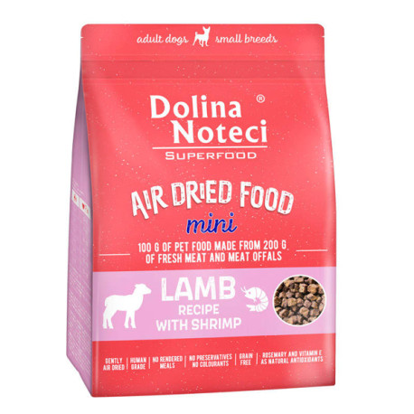 Dolina Noteci Superfood Air Dried Adult Mini Dog - Jahňacie a krevety 1kg DNP S.A. - 1
