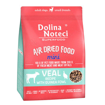 Dolina Noteci Superfood Air Dried Adult Mini Dog - Teľacie a perlička 1kg DNP S.A. - 1