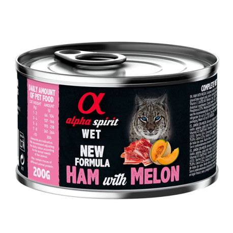 Alpha Spirit Cat Adult - Ham with Melon 200g Alpha Spirit - 1
