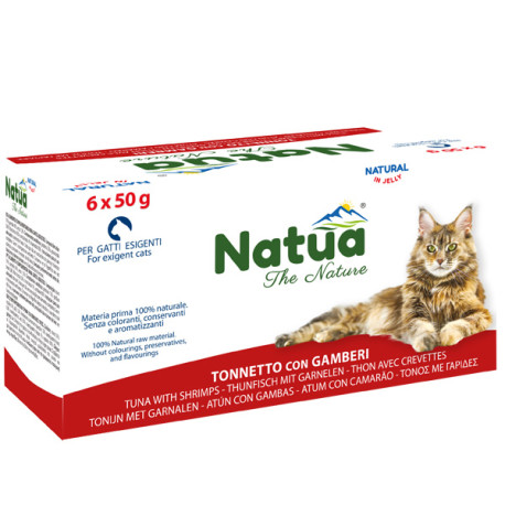 Natua Cat Adult Multipack - Filety z tuniaka a krevety 6x50g  - 1